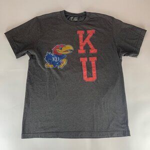 Kansas Jayhawks NCAA Gray Short Sleeve Crewneck Shirt